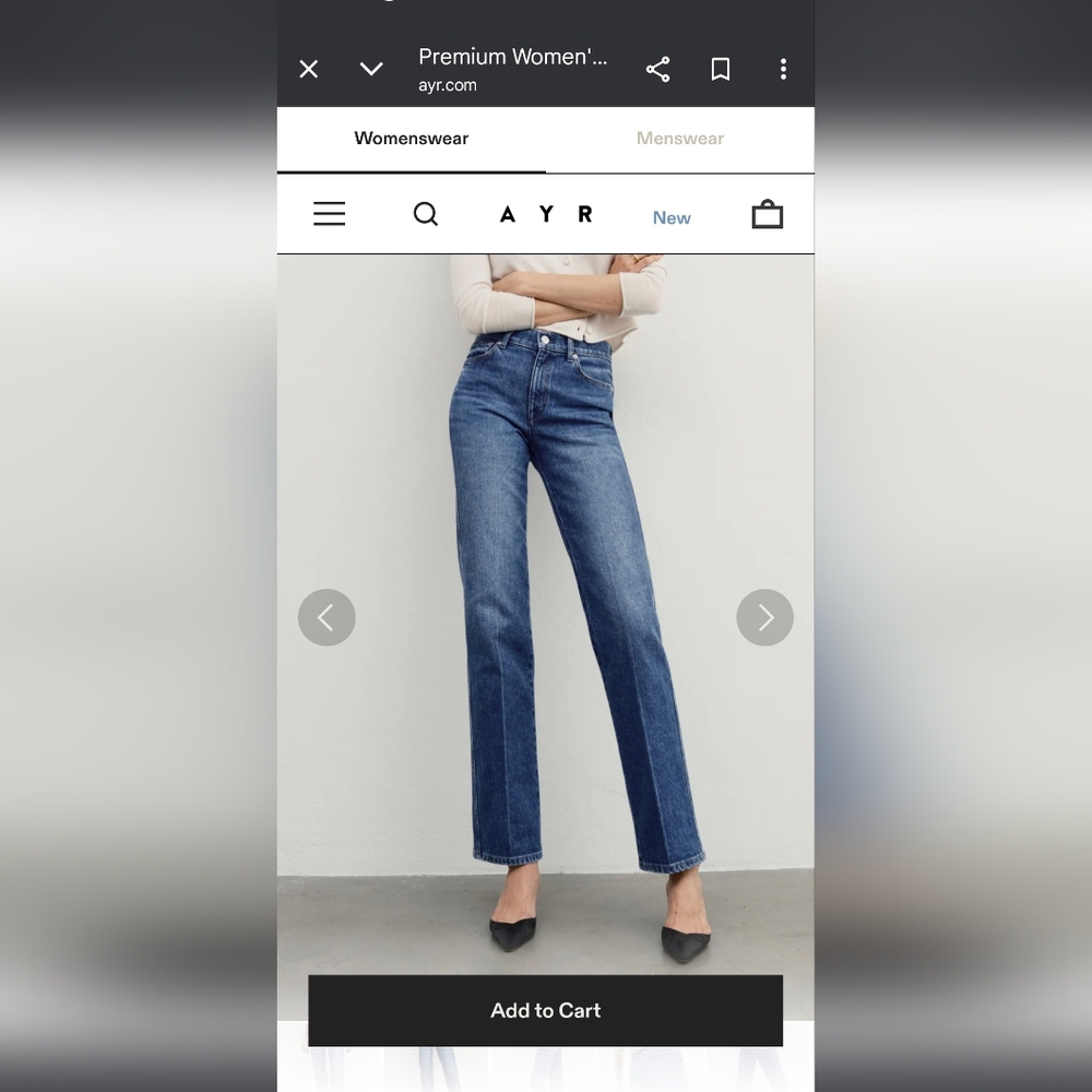 AYR Women's The Legend Straight-Leg Jeans